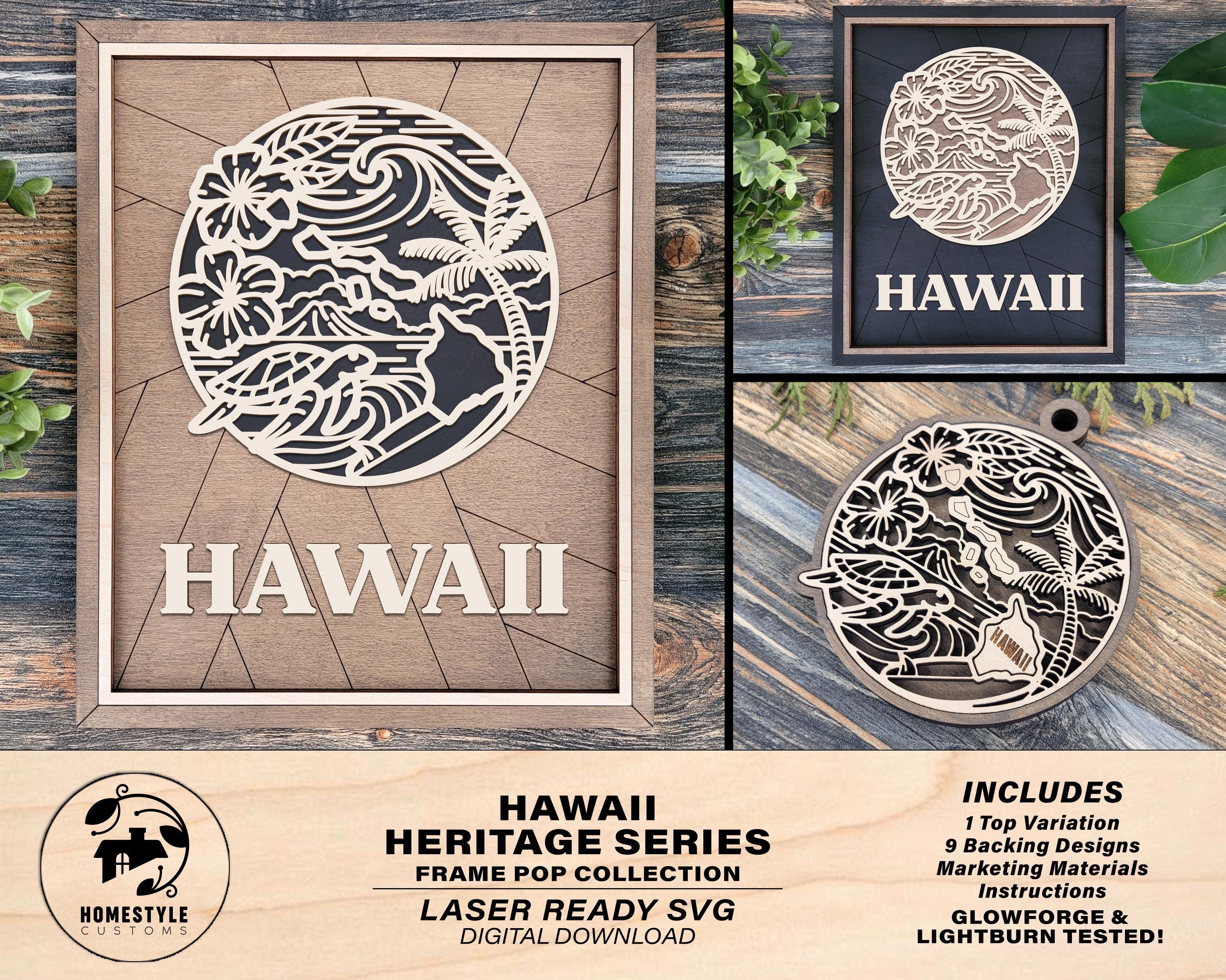 専用です。Hawaii デザイン ハワイ州遺産シリーズ - FramePop コレクション - 装飾品と標識 - SVG