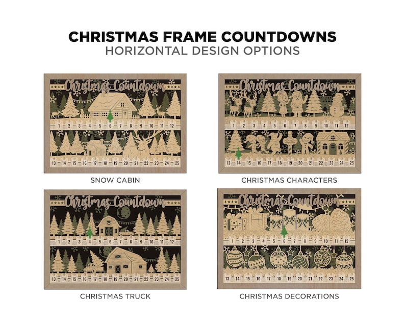 Christmas Frame Countdowns - 4 Themes Include - Portrait and Landscape ...