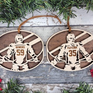 Field Hockey Ornament Hockey Couple Ornament - House Divided Custom Team Logo Gifts H 588516