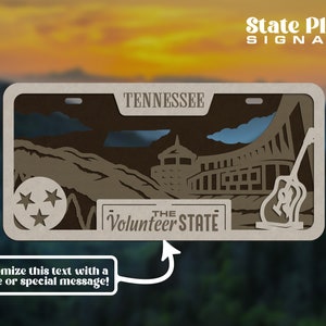 Tennessee State Plate Ornament and Signage SVG File Download Sized for Glowforge Laser Ready Digital Files image 7