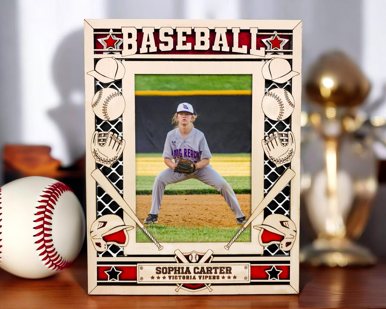 Baseball Icon Frames - Includes Frame Sizes 4x6, 5x7, 8x10 in Landscape ...