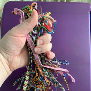 Embroidery floss anklets top