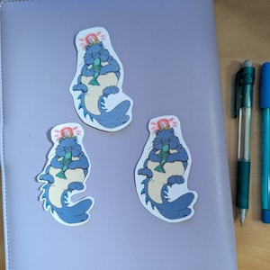 Purrmaid Cat Mermaid Chonky Siren vynyl sticker