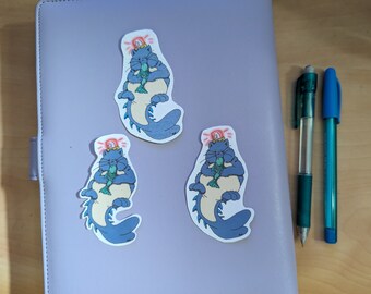 Purrmaid Cat Mermaid Chonky Siren vynyl sticker