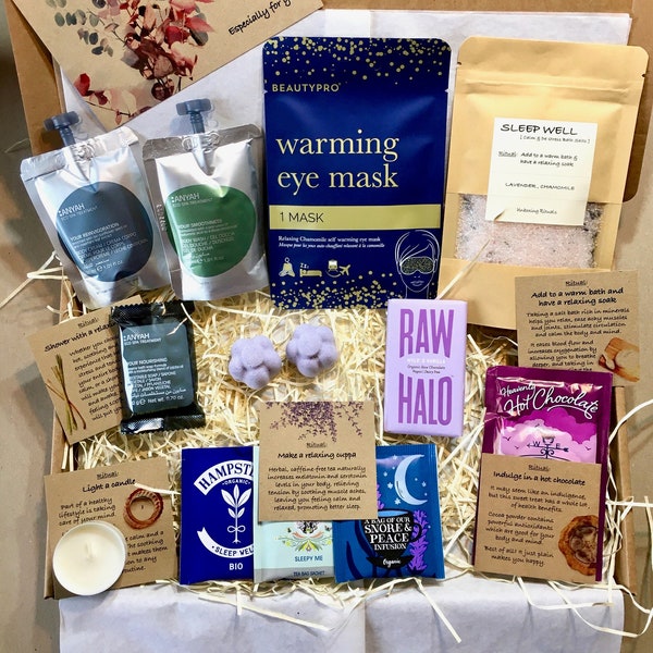 DE-STRESS gift box, Unwind, Ultimate relaxation package, Sleep well kit, Letterbox gift uk, Self care wellbeing gift, Spa kit, Care package