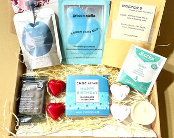Birthday Love Gift Box: Mini Relaxation Letterbox Pamper Hamper / Happy Birthday