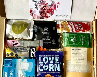 Running / Sport Recovery gift box: Relaxing Epsom salts, Energy bar, Hydration, Electrolytes, Marathon gift