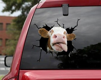 Cow Wall Decal Etsy