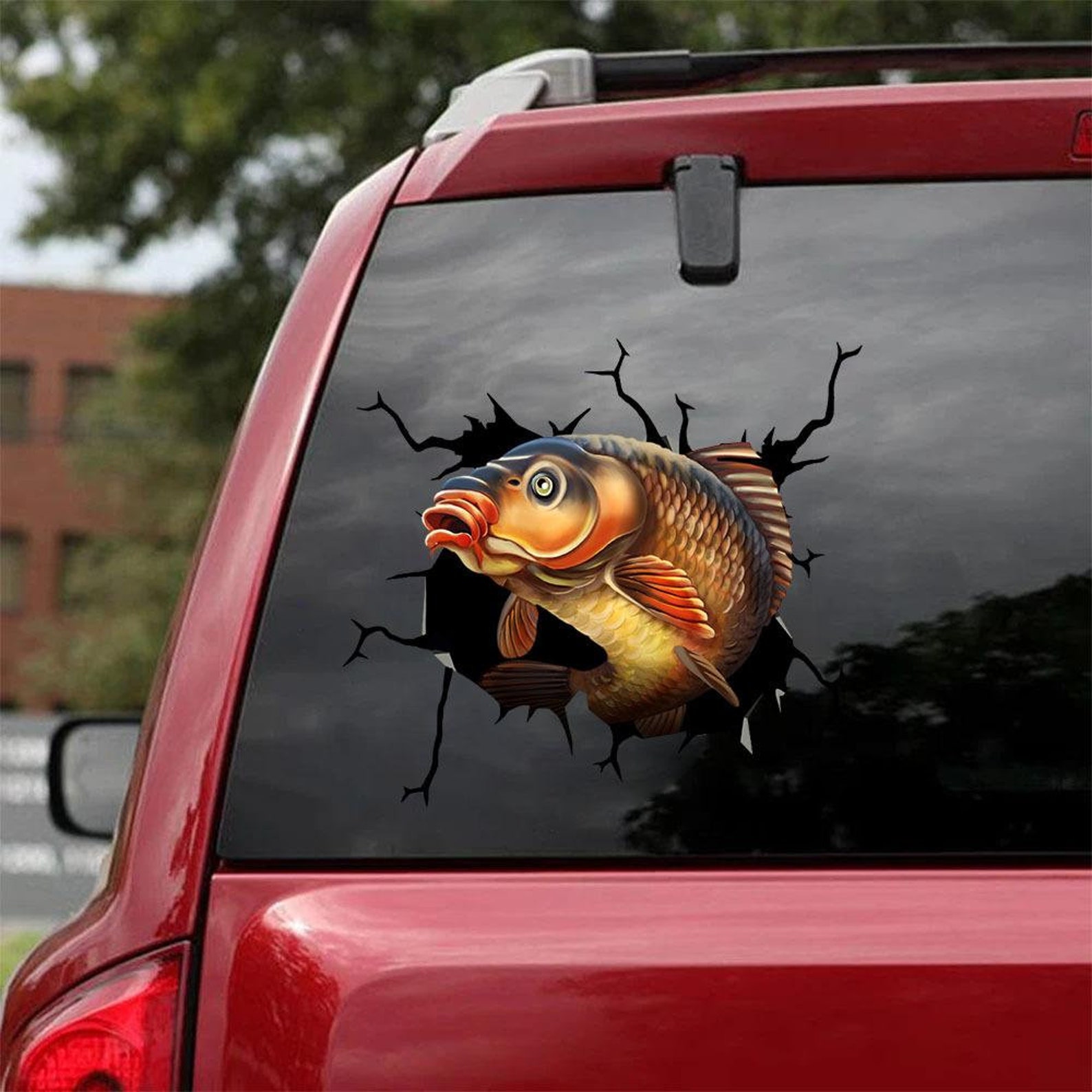 HoosierDecal Cool Fishing Vinyl Decal for Boat Car Window