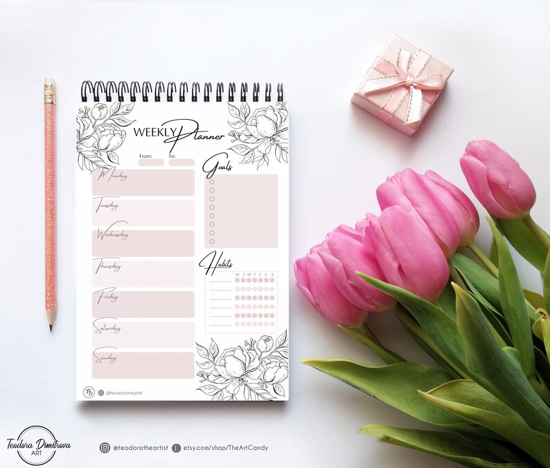 Printable Weekly Planner Pages Aesthetic Planner Inserts | Etsy