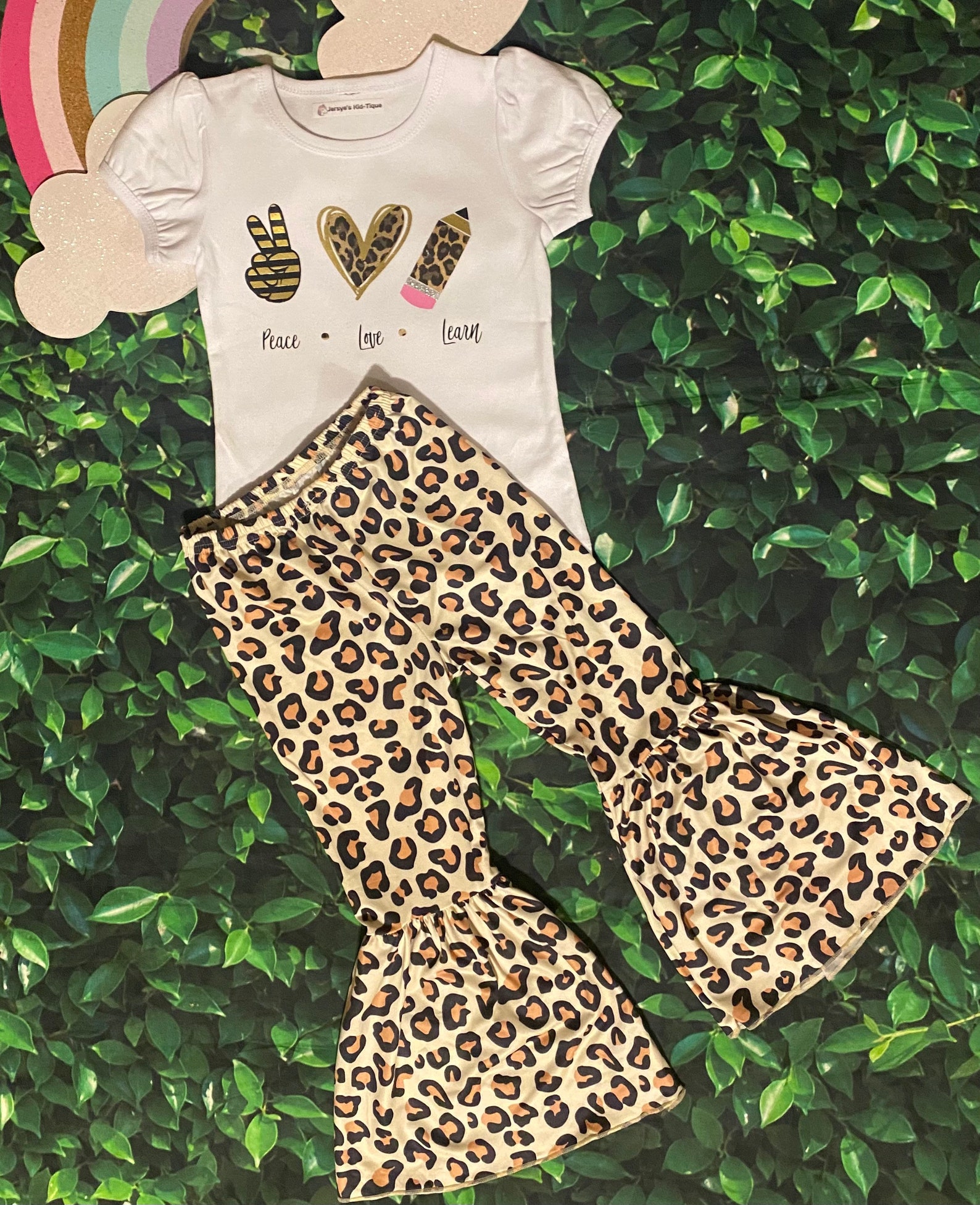 BabyGirl Leopard Print Outfit Girls Cheetah Set Etsy