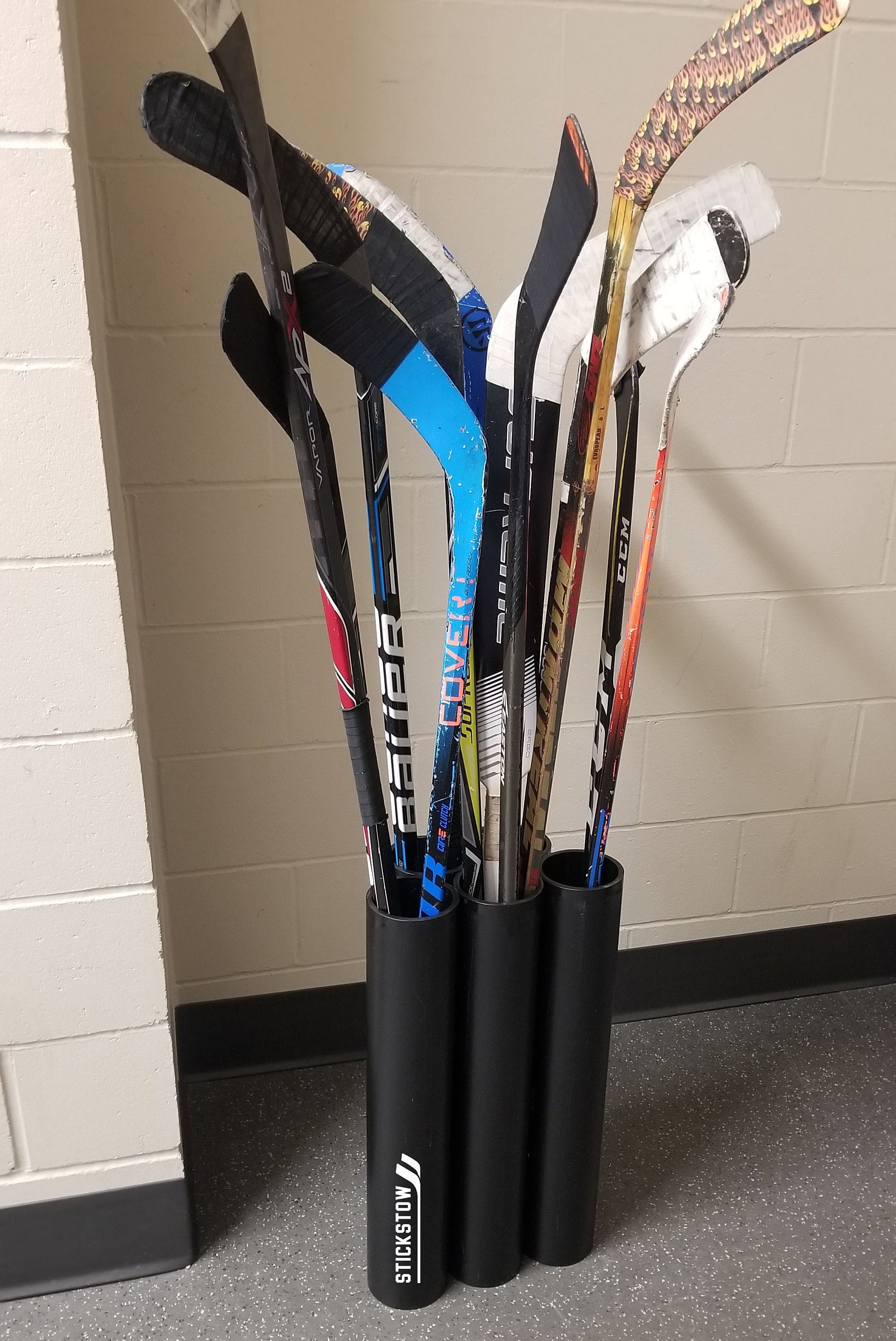 The Players Hockey Stick Holder Rack Organizer Holds 1020 Etsy