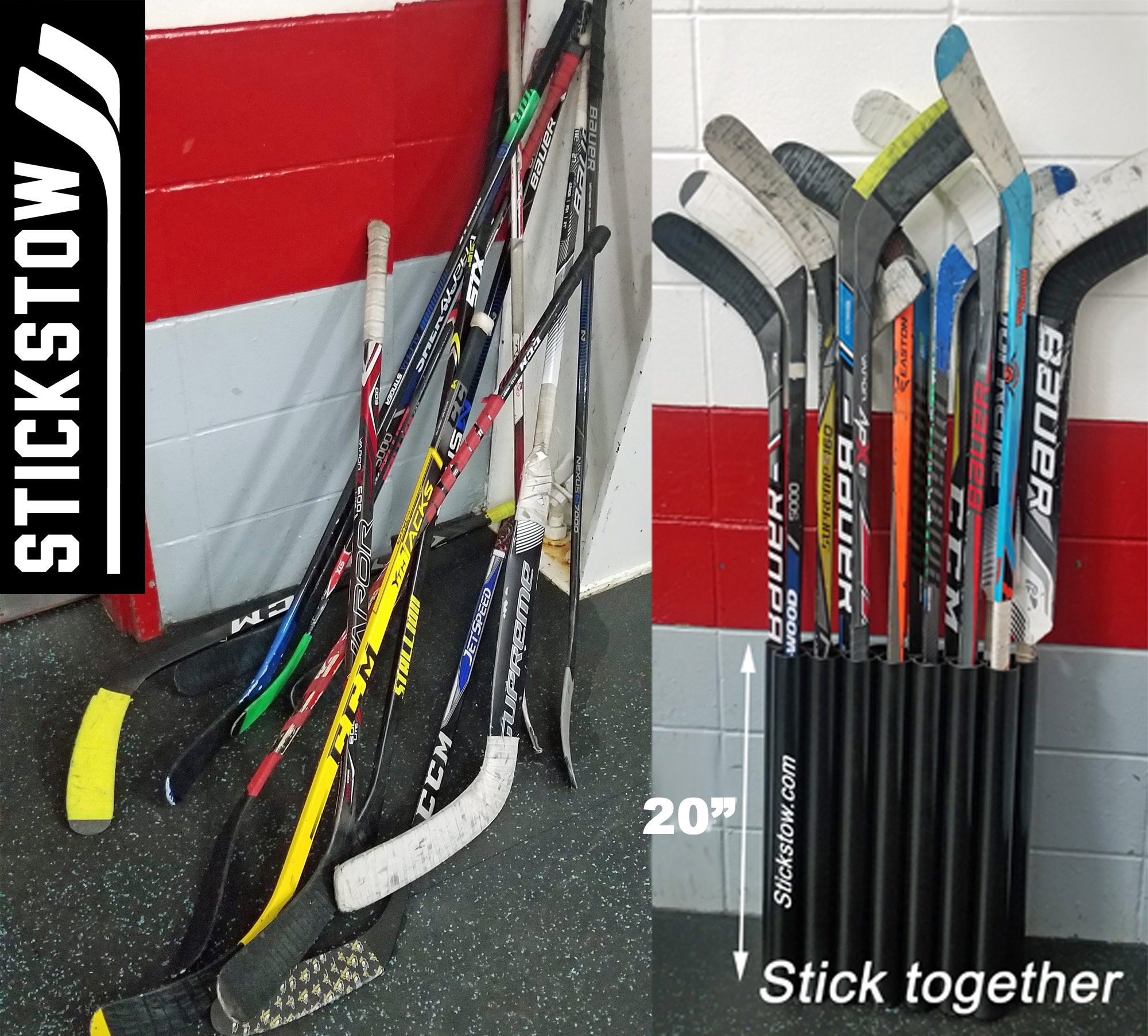 sextant dynamisch Verst Hockey Stick Holder Organizer Storage Rack for up to 15 sticks - Etsy België