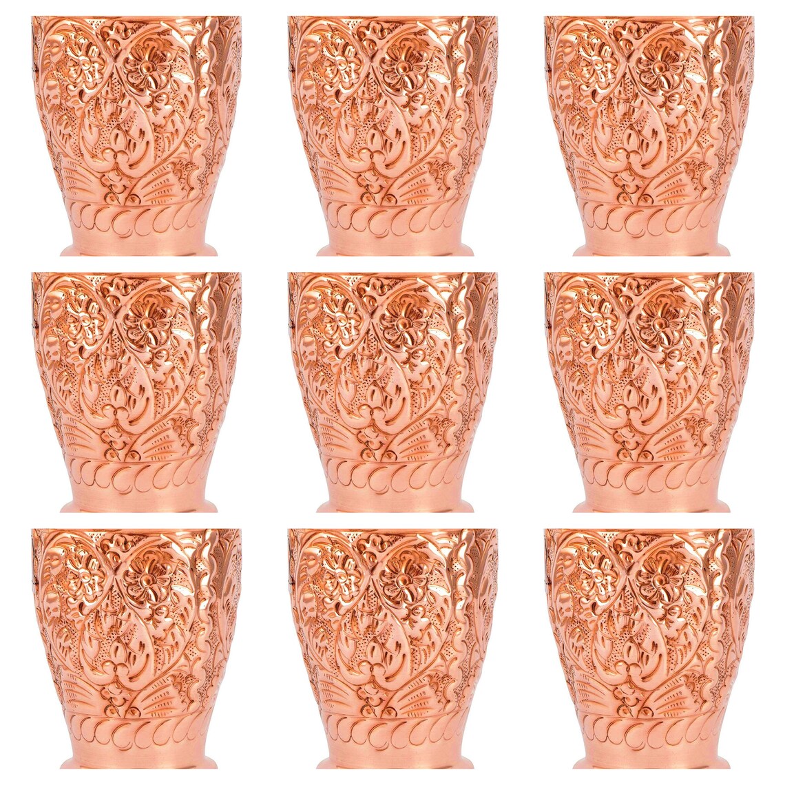 100 Pure Copper Cup 300 ml Handcrafted Pure Copper Cup for Etsy