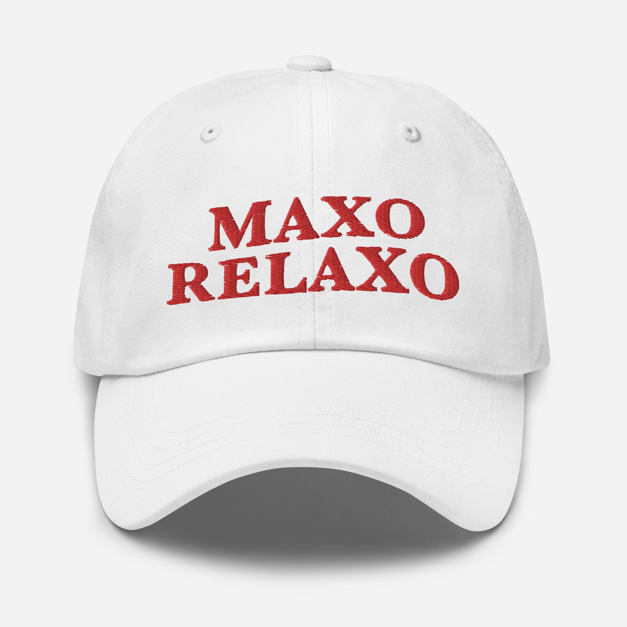 Maxo Relaxo Embroidered Hat Basseball Cap Chino Cotton Twill