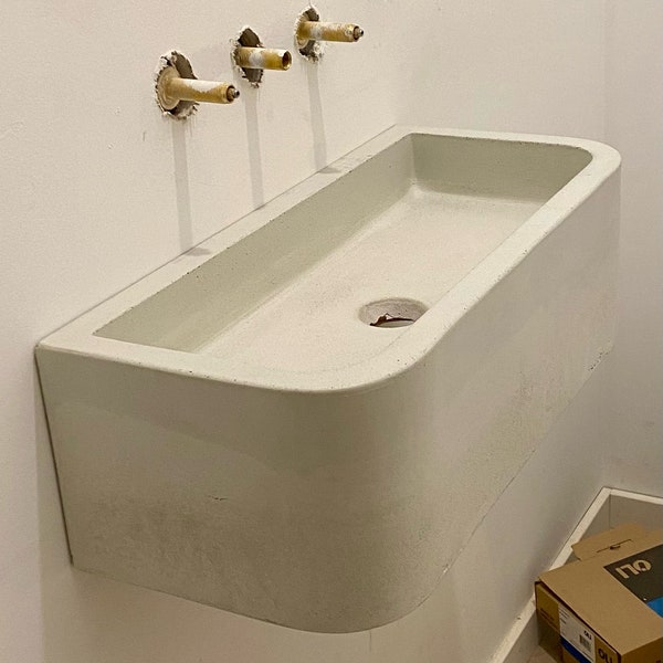 Handmade Mini Concrete Powder Room Sink