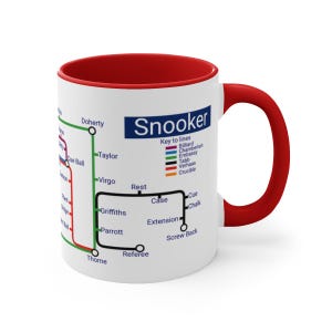 Snooker Metro Mug - A gift for all snooker fans. Snooker Mug. Snooker gift. Snooker fan