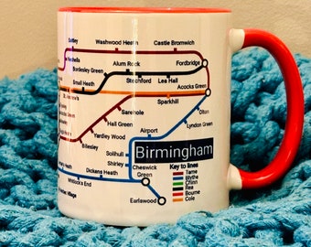 Birmingham Metro Mug | Birmingham Gifts | Metro| New Home Gift | Kitchenware Gift | Wedding Gift | Customise | Customisable | Love Brum