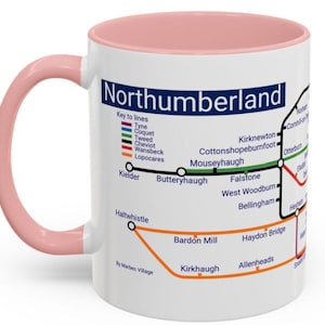 Northumberland Metro Mug: Ceramic Souvenir Gift