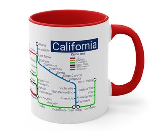 California Metro Mug | California Gifts | USA New Home Gift | Kitchenware Gift | Wedding Gift | Customise | Customisable | Love California