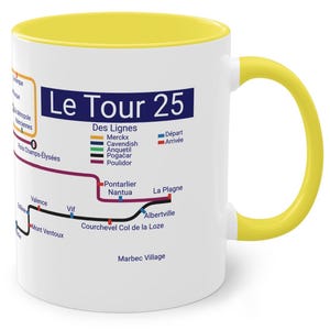 Tour de France 25 - Metro Design - Le Tour - France - Cadeau vélo -Lille Paris