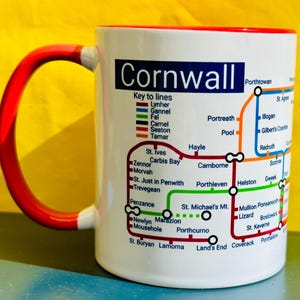 Cornwall Metro Map Ceramic Mug