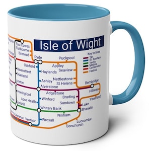 Isle of Wight Metro mug - Isle of Wight Festival - Ryde, Cowes, Newport, The Needles, Ventnor, Bembridge, Vectis