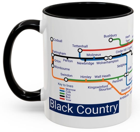 Schwarzes Land unter dem Motto Metro-Becher