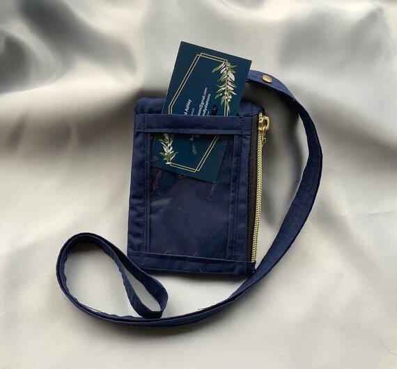 zipper lanyard wallet