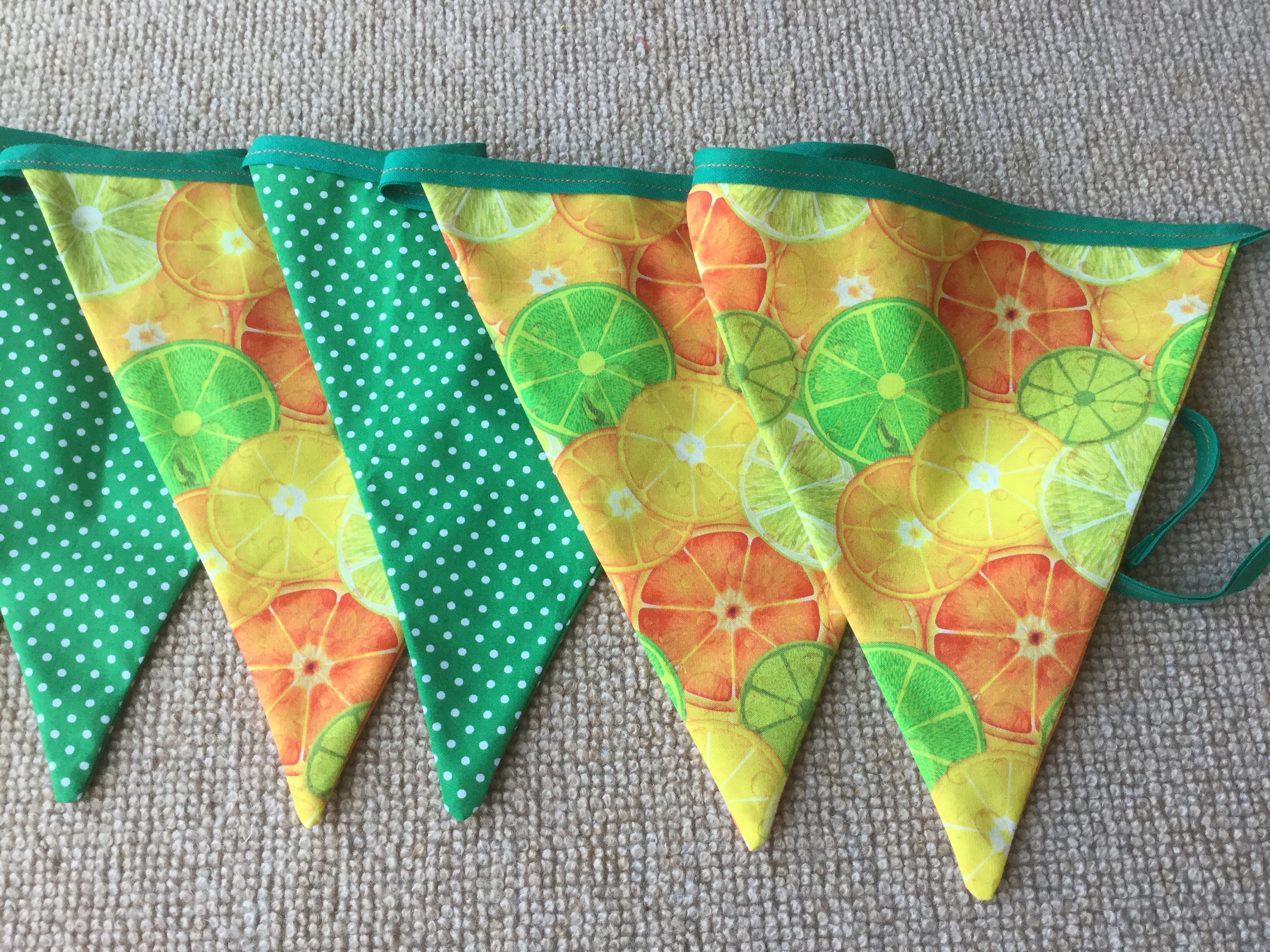 Handmade Citrus fruit bunting | Etsy