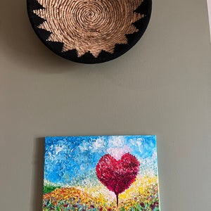 Valentines Day original heart tree painting,love painting,heart paintings,original paintings,valentines gift image 5