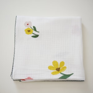 Arrullo para bebé de algodón orgánico - Flowers Multi