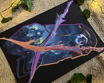 A Maldição da Dançarina Boreal | Impressão Holográfica A4