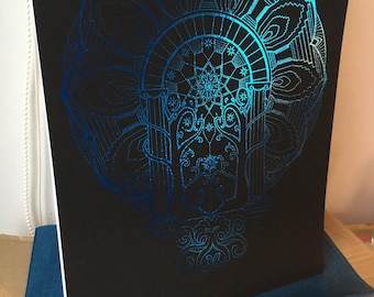 Watcher of the Mines | A4 Blue Foil Print