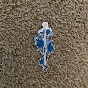 Roses of the Broken Sword | Glitter Sticker: 6 x 2.5 cm