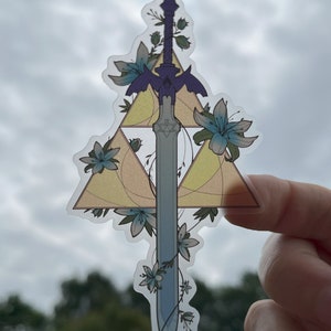 Schwert der goldenen Legenden | Transparente Vinyl-Aufkleber | 10cm x 5,5cm