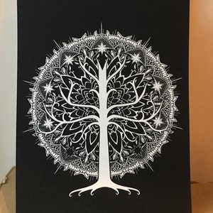 White City in Bloom | A4 White Satin | A4 Silver Foil Print