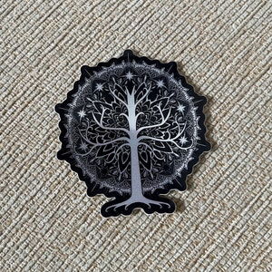 White City in Bloom Mirror | Silver Sticker | 6.5cm x 6cm