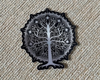 White City in Bloom Mirror | Silver Sticker | 6.5cm x 6cm