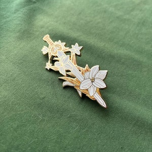 Petals on the Burial Mounds | Sword Variant | 80mm Enamel Pin