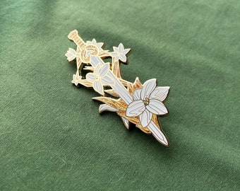 Petals on the Burial Mounds | Sword Variant | 80mm Enamel Pin