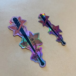 Płatki nieznajomego | Naklejka holograficzna | 7 cm x 2,7 cm lub 9,5 cm x 3,5 cm
