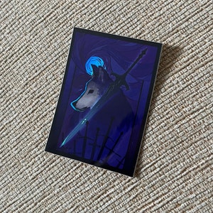 Lune du Grand Loup | Autocollant holographique | 7x5cm