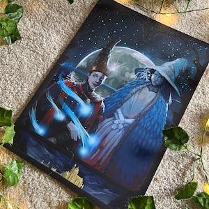 Heksen van de volle maan | A4 holografische foliedruk