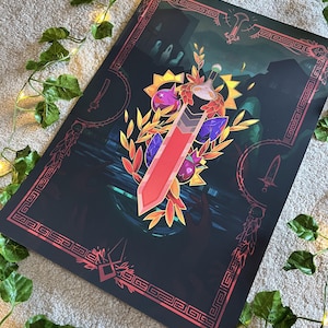 Blade of Tartarus | A3 Gold Foil Print