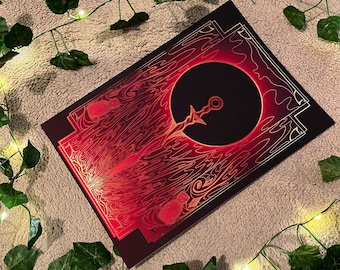 Sword of the Eclipsed Sun | A4 Gold Foil Print