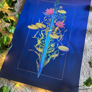 Water | Primordial Elements Series | A4 & A3 Silver Foil Print image 11