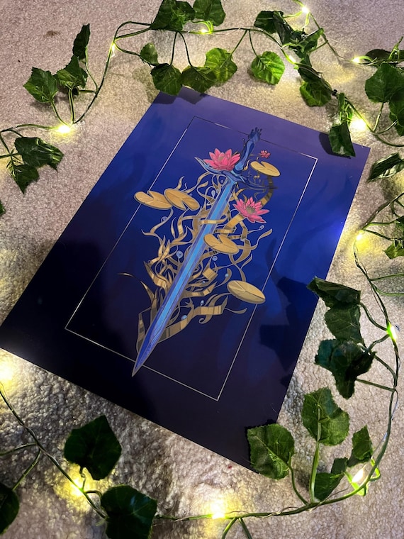 Water | Primordial Elements Series | A4 & A3 Silver Foil Print