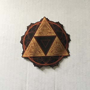 Mandalaforce | Mirror Gold Sticker | 6cm x 5.9cm