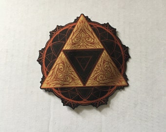 Mandalaforce | Mirror Gold Sticker | 6cm x 5.9cm